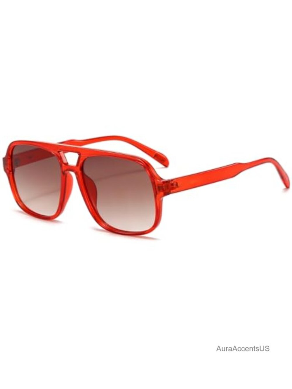 Retro Oversized Square Aviator Sunglasses UV400 Full Frame Unisex